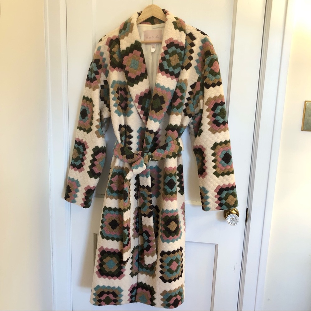 Anthropologie Hutch Quilted Aztec Pattern Coat